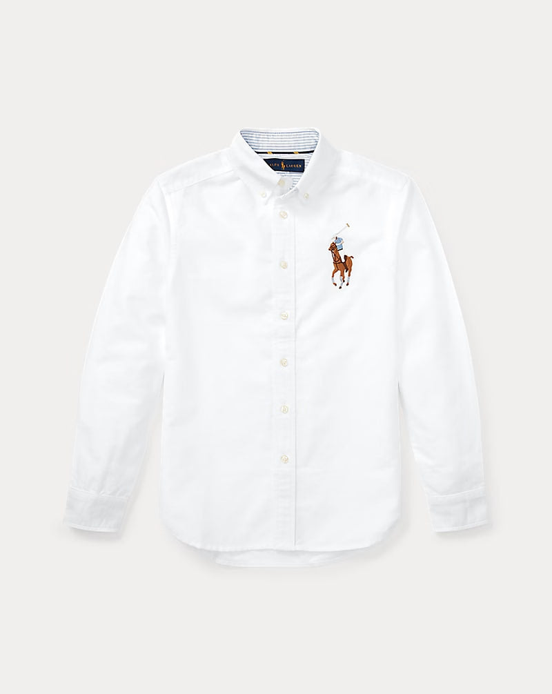 Big Pony Cotton Oxford Shirt 8-20 - - White