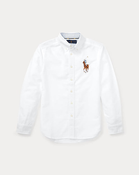 Big Pony Cotton Oxford Shirt 8-20 - - White