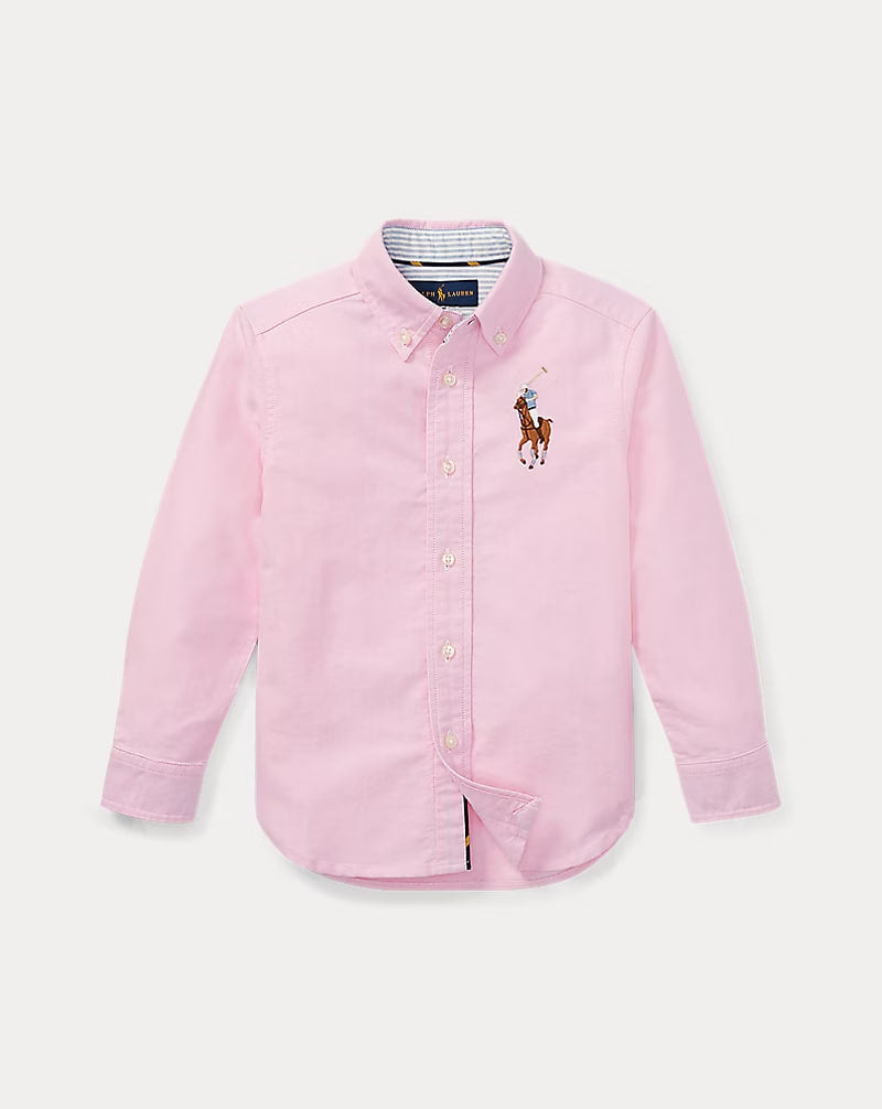 Big Pony Cotton Oxford Shirt 2-7 - - Pink