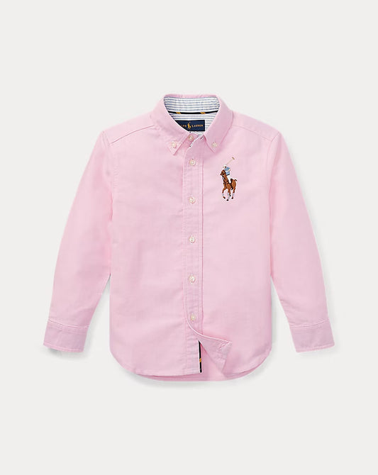 Big Pony Cotton Oxford Shirt 2-7 - - Pink