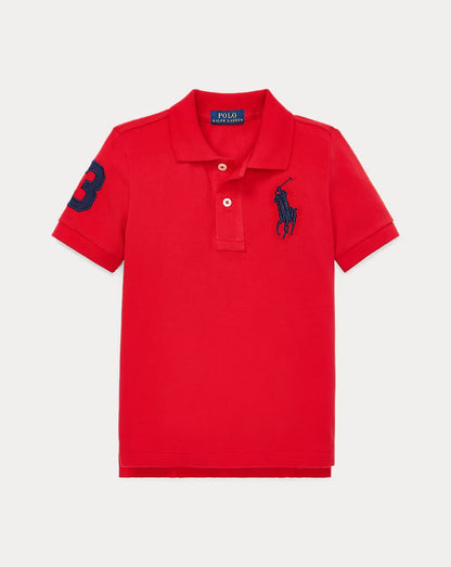 Big Pony Cotton Mesh Polo Shirt 2-7 - - Red