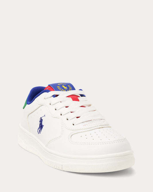 Masters Court Faux-Leather Sneaker - - White