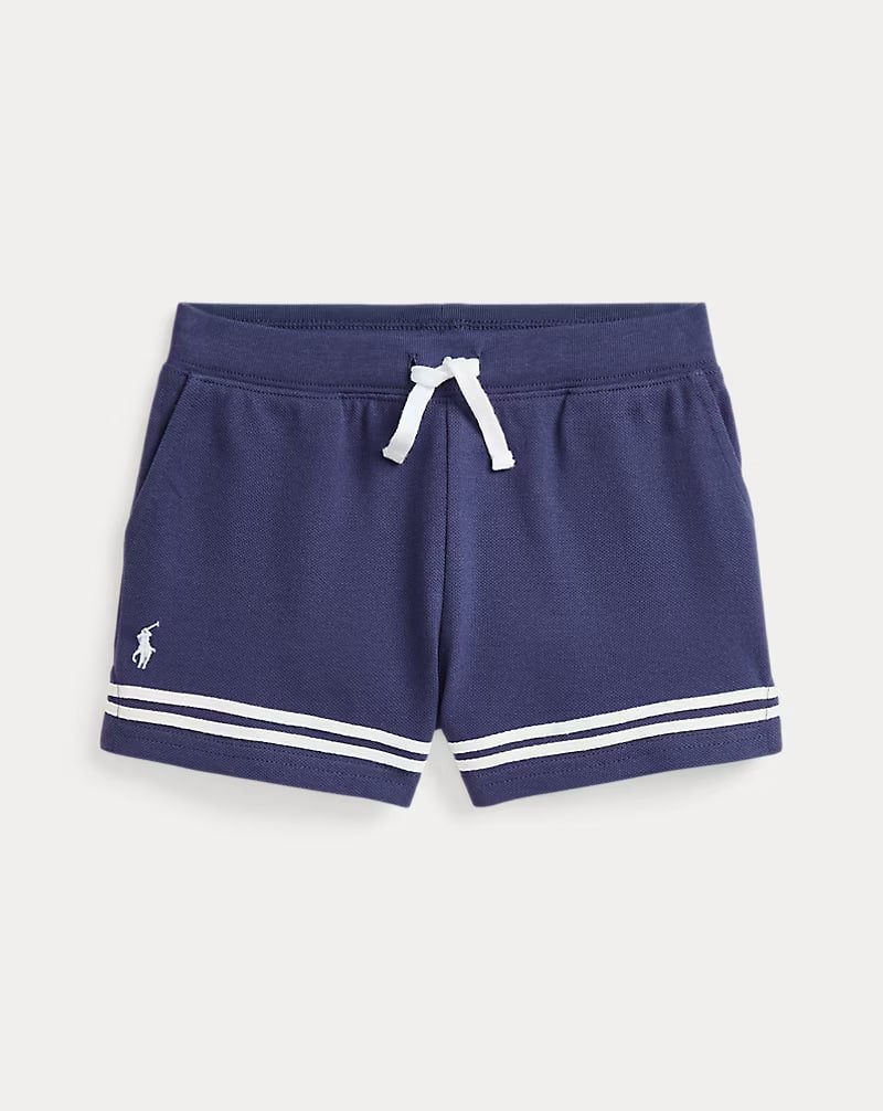 Striped Stretch Mesh Short 2-6 - - Navy