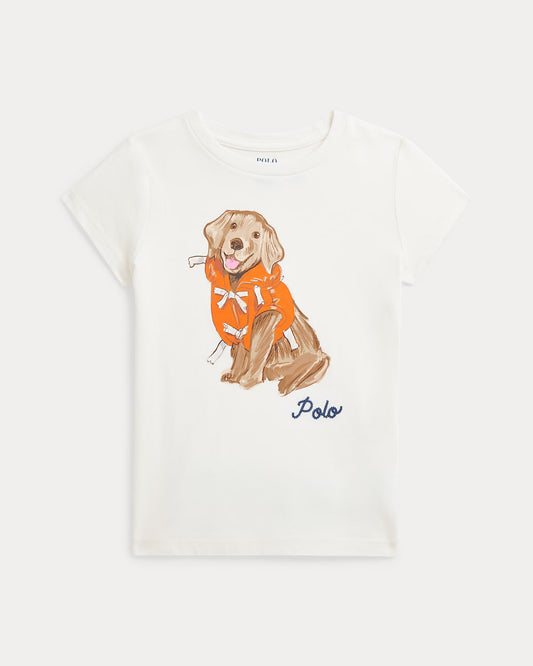 Dog-Print Cotton Jersey Tee 2-6 - - White
