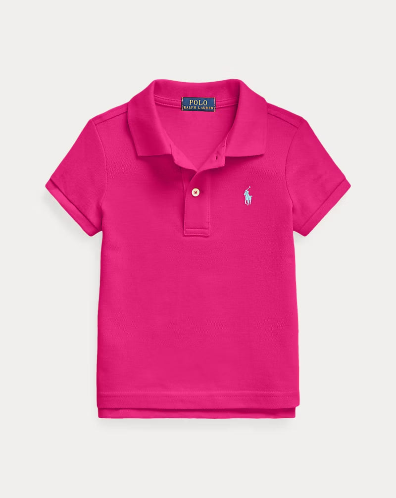 Cotton Mesh Polo Shirt 2-6 - - Royal pink