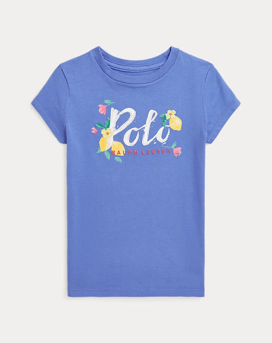 Logo Cotton Jersey Tee 2-6 - - Blue