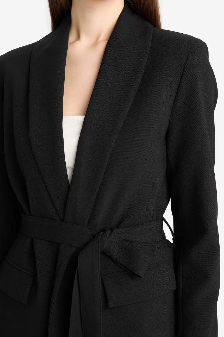 Regular Fit Jacket Collar Blazer - -