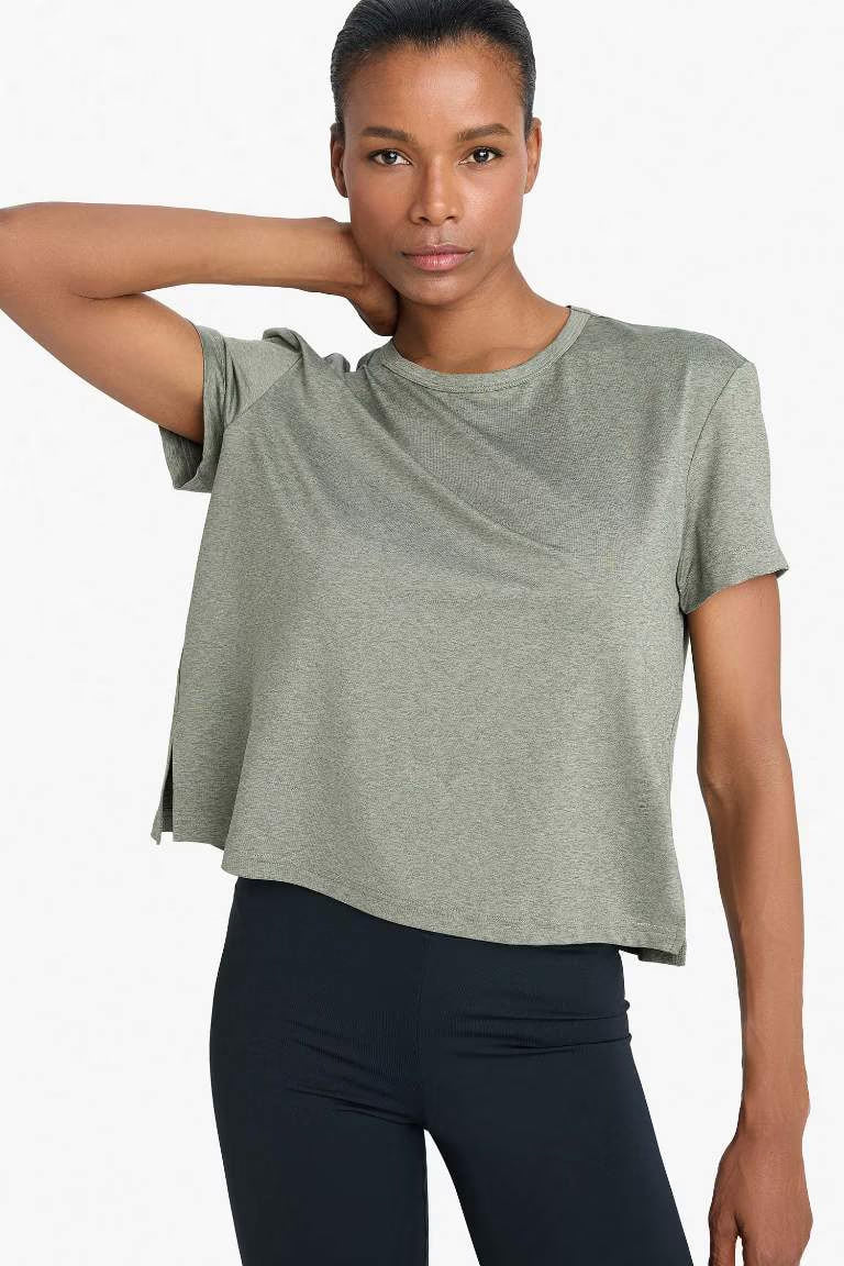 DeFactoFit T-shirt - - Dark khaki