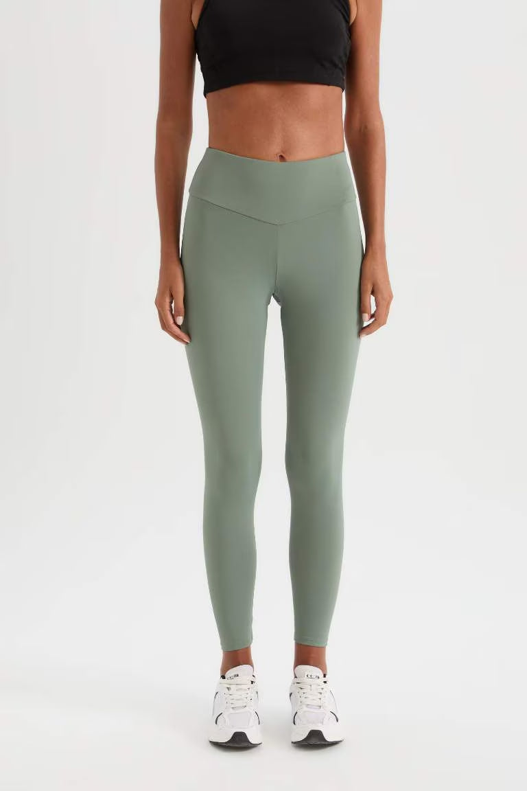 DeFactoFit Waist Wrapping Premium Leggings - - olive green