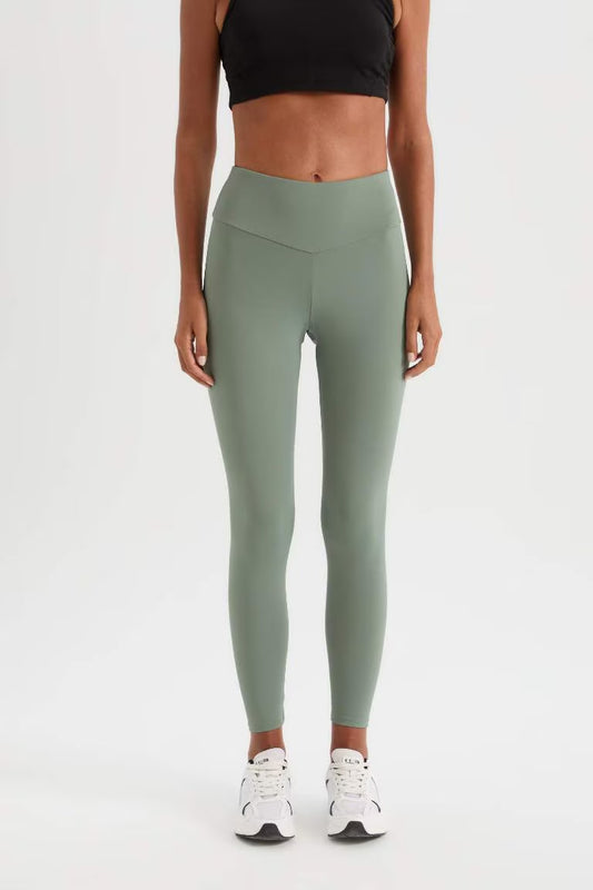 DeFactoFit Waist Wrapping Premium Leggings - - olive green