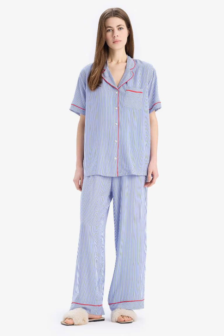 Fall in Love Regular Fit Short Sleeve 2 Piece Set - -