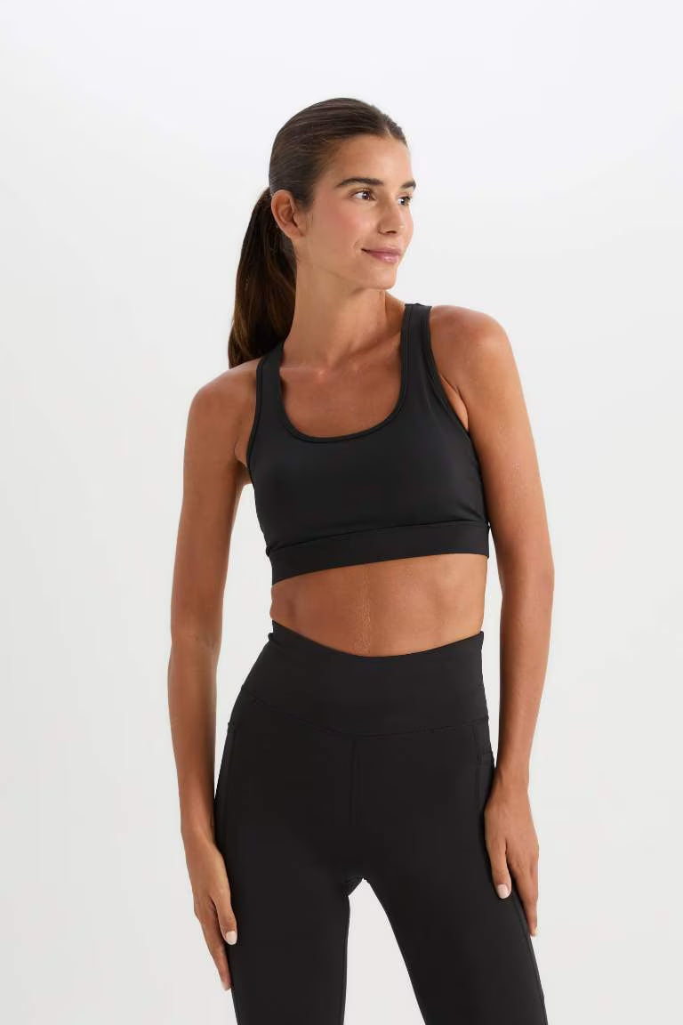 DeFactoFit Crew Neck Bra - - Black