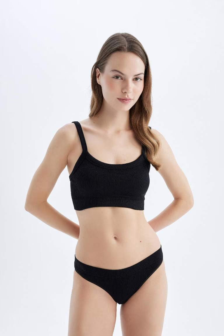 Fall in Love Seamless Brazilian Panties - - Black