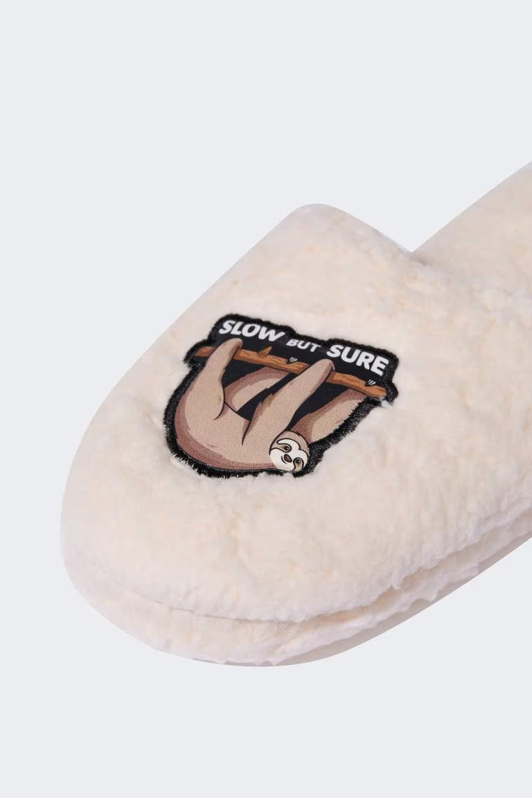 Woman Flat Sole Home Slipper - - Animal