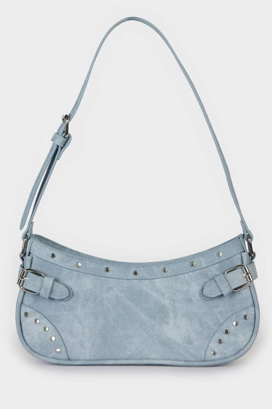 Woman Shoulder Denim Bag - - Blue