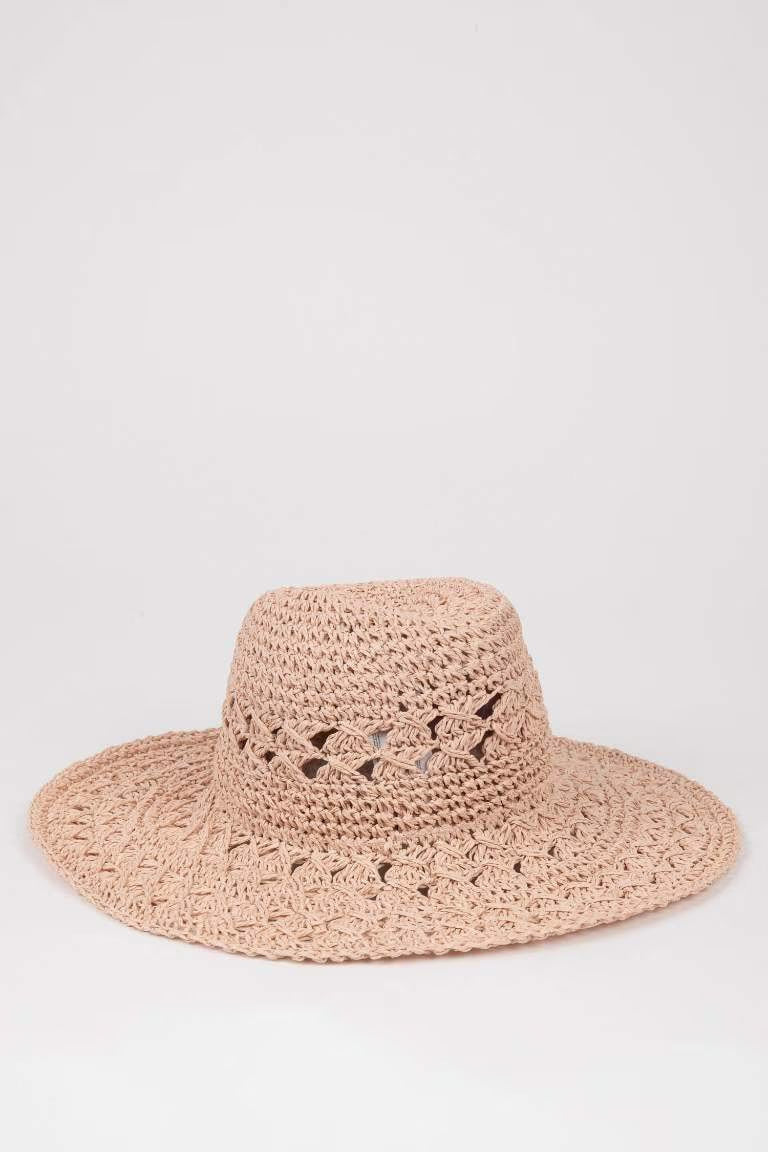Woman Straw Hat - - Beige