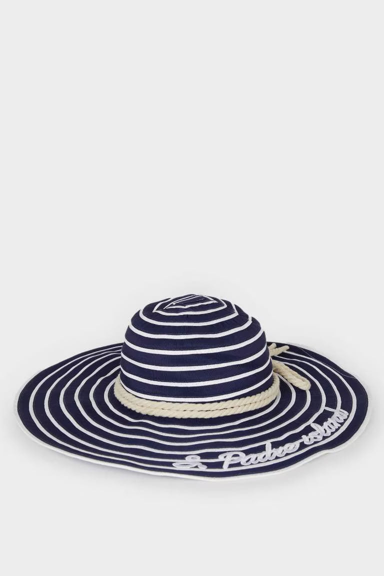 Woman Straw Hat - - Navy