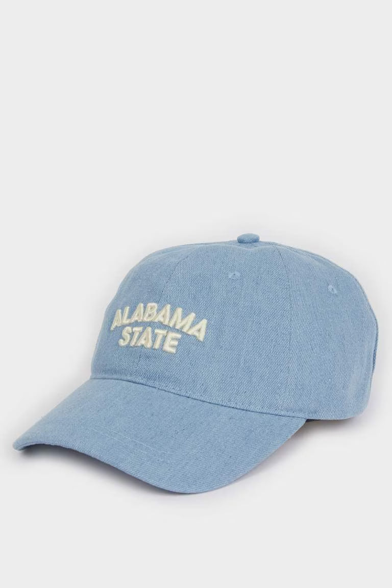 Woman Embroidery Denim Cap - - Cornflower Blue