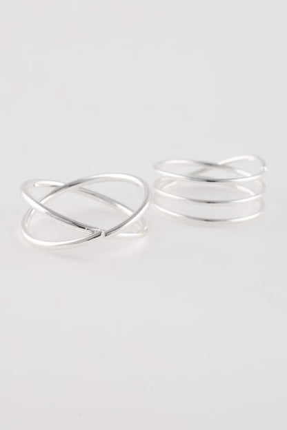 Woman 4 Piece Silver Ring - -