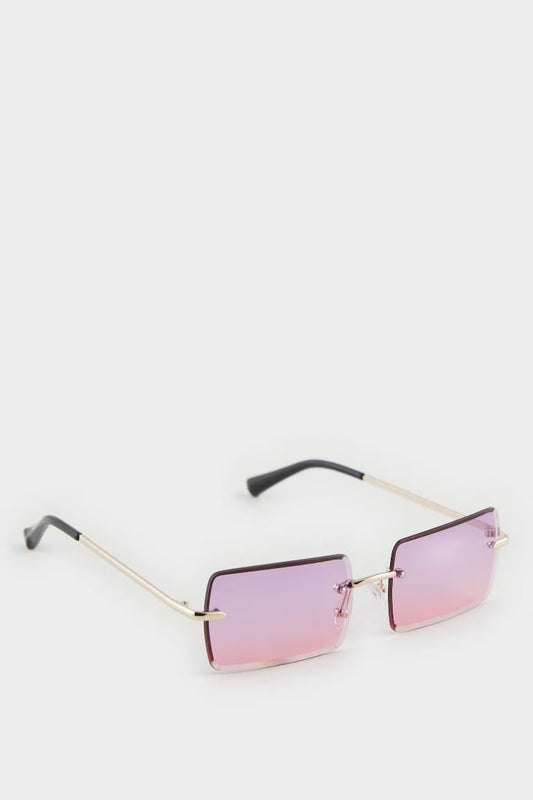 Woman Square Sunglasses - - Multicolor