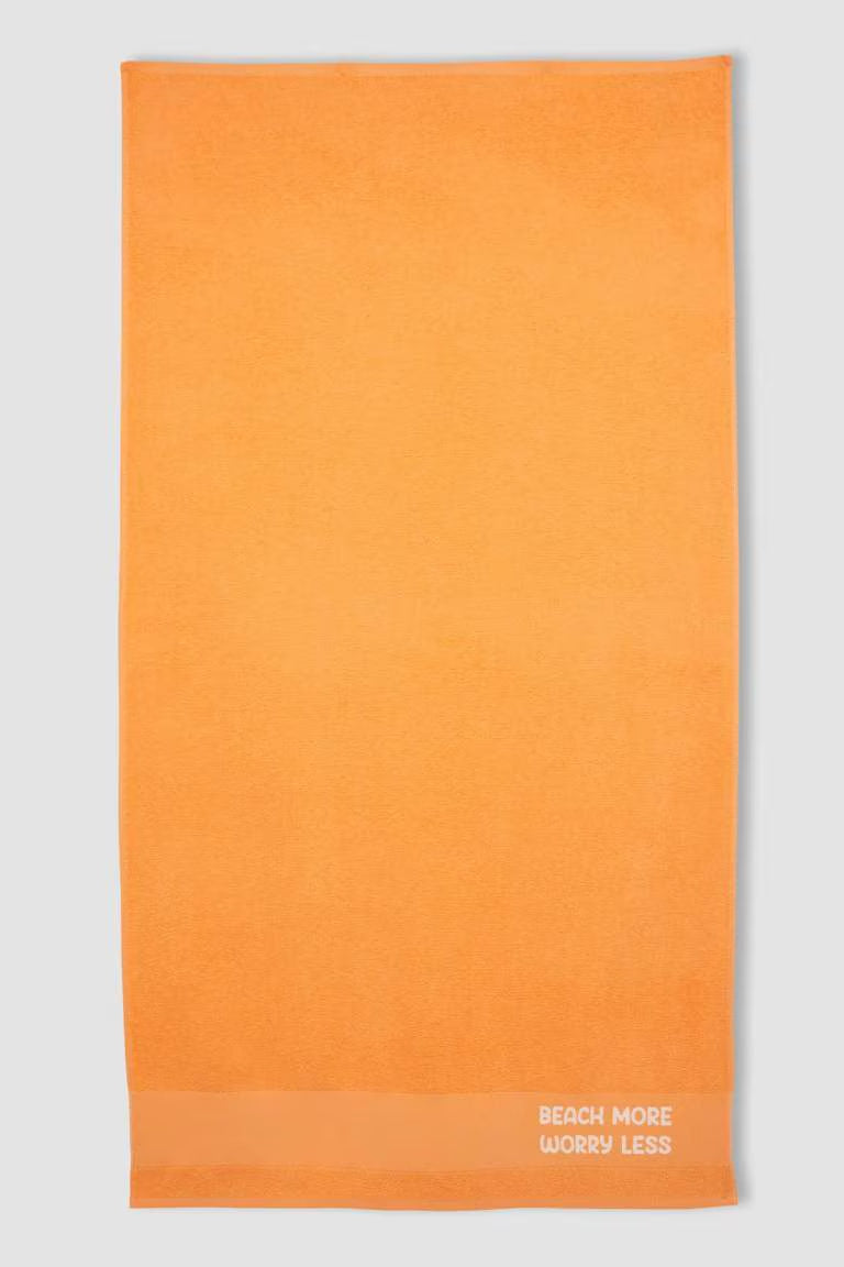 Woman Cotton Beach Towel - - Orange