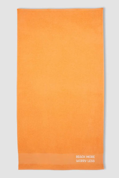 Woman Cotton Beach Towel - - Orange