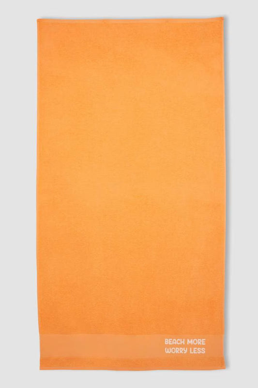 Woman Cotton Beach Towel - - Orange