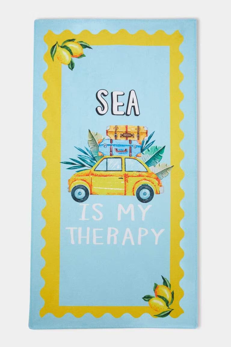 Woman Beach Towel - - Blue