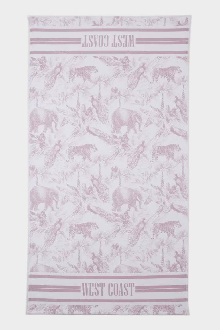 Woman Patterned Cotton Beach Towel - - Floral