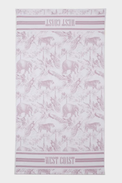 Woman Patterned Cotton Beach Towel - - Floral