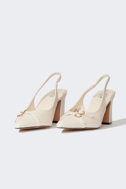 Woman Faux Leather Heeled Sandals - -