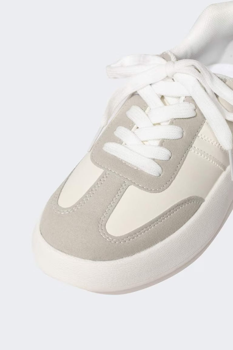 Girl Faux Leather High Sole Sport shoes - - White