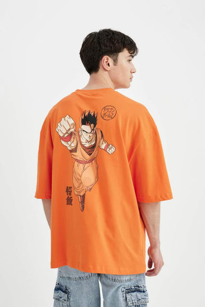 Dragon Ball Loose Fit Crew Neck Short Sleeve T-Shirt - -