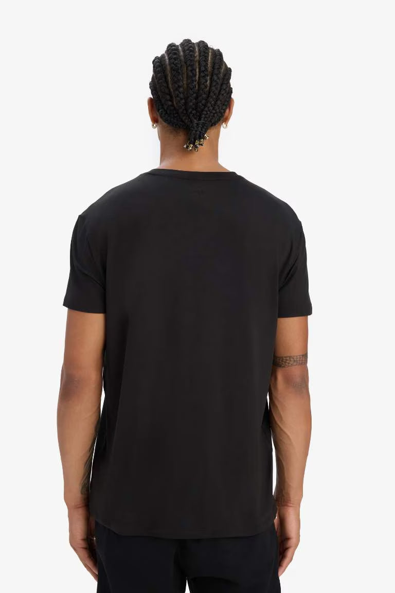 DeFactoFit Standard Fit Crew Neck Printed Sports T-Shirt - -