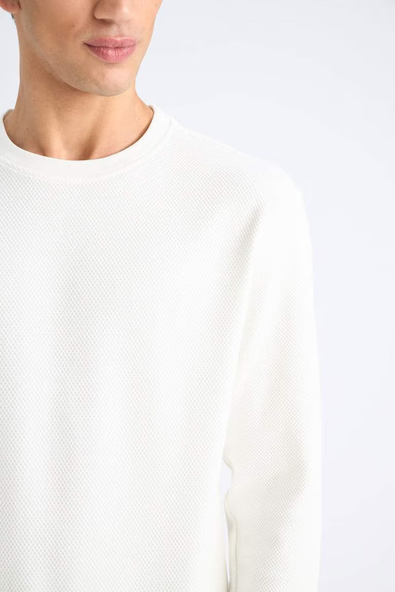 Regular Fit Long Sleeve Sweatshirt - -