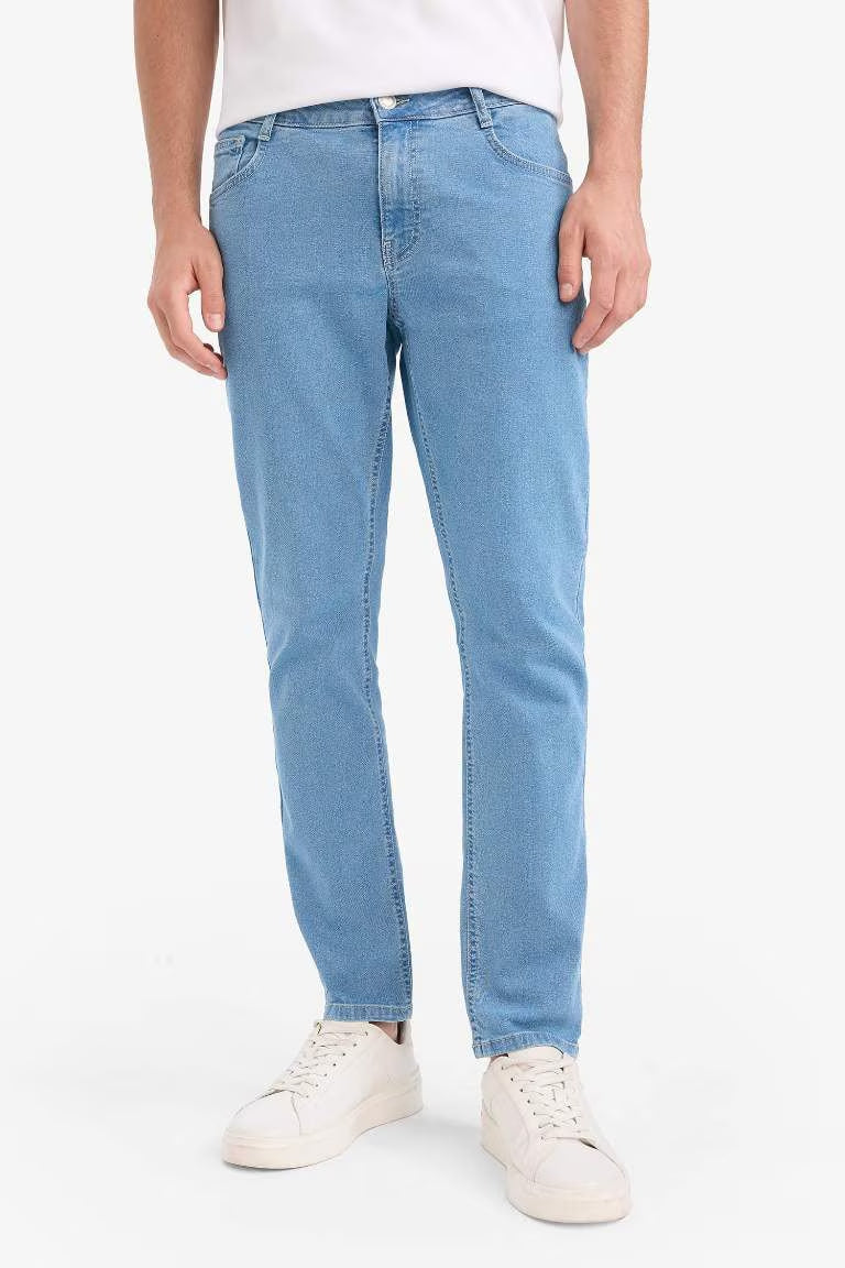 Pedro Slim Fit Normal Waist Skinny Leg Jeans - - sky