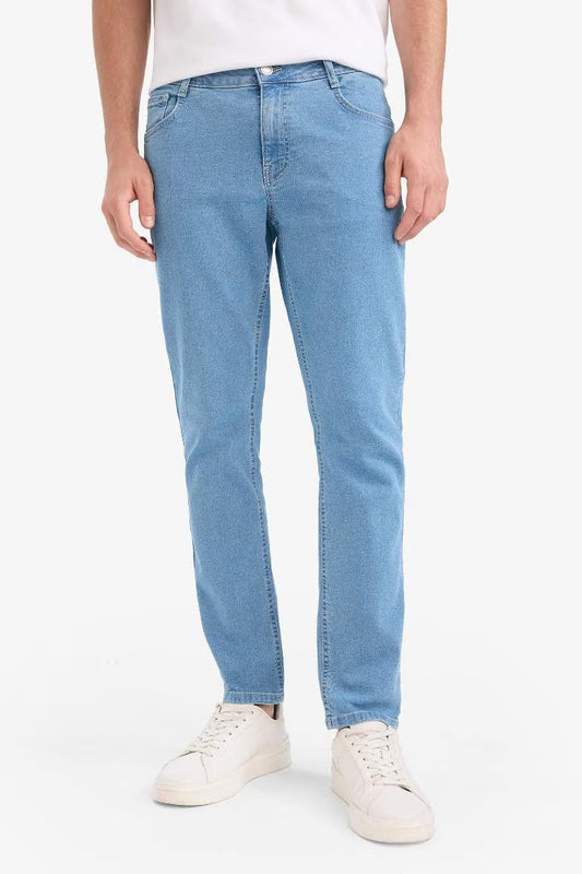 Pedro Slim Fit Normal Waist Skinny Leg Jeans - - sky