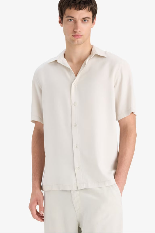 Regular Fit Short Sleeve Shirt - - Heather