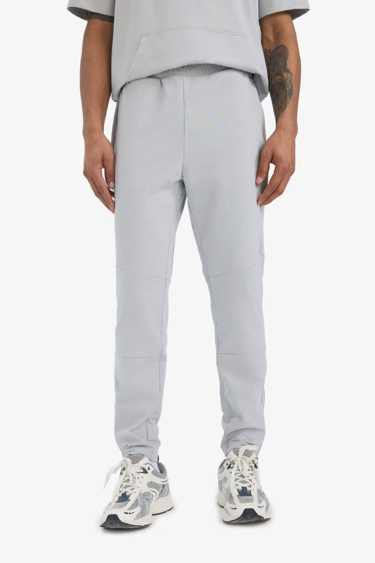 DeFactoFit Slim Fit Zippered Leg Sports Joggers - - Heather