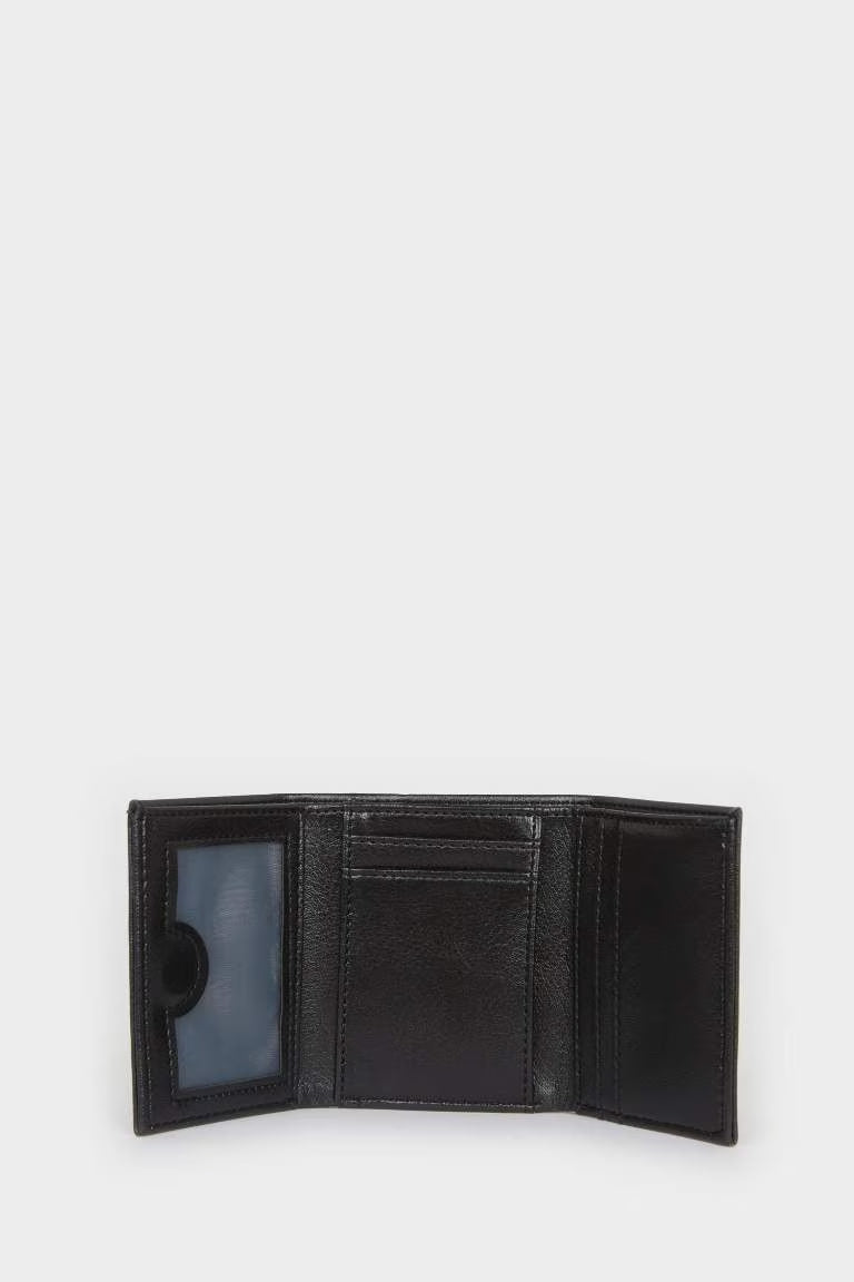 Man Faux Leather Wallets - -