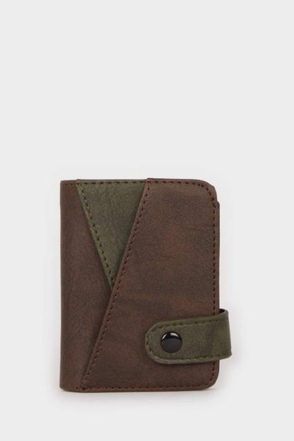 Man Faux Leather Wallets - - Brown