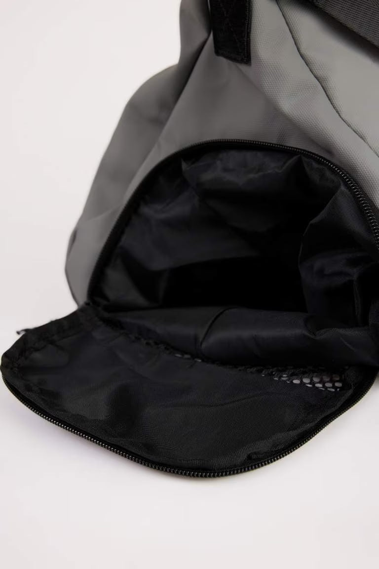 Man Faux Leather Sports and Travel Bag - -