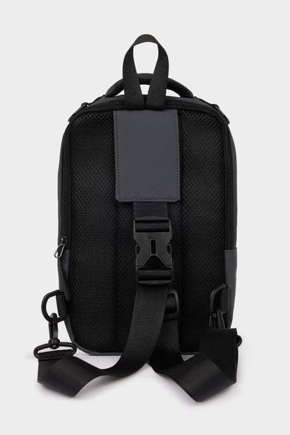 Man Faux Leather Crossbody Bag - -