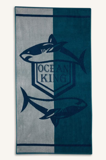 Boy Cotton Beach Towel - - Blue