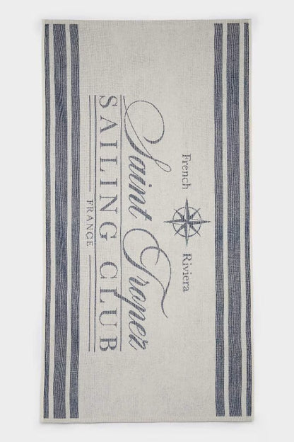 Boy Cotton Beach Towel - - Navy