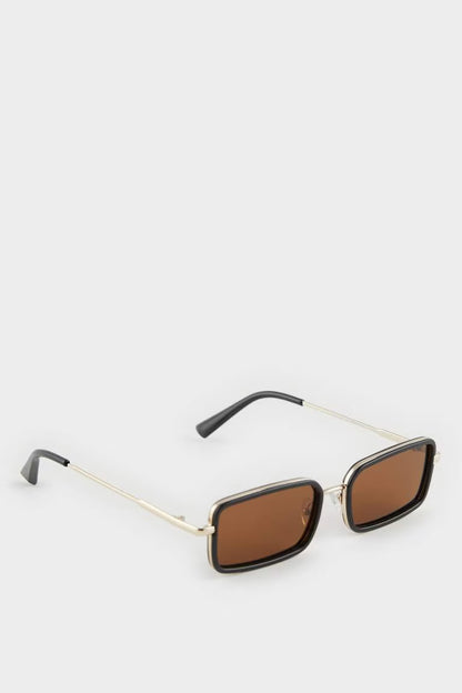 Man Square Sunglasses - - Brown