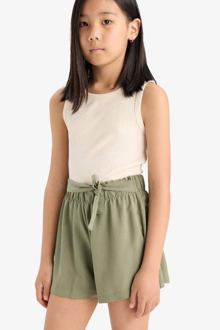 Girl Slim Fit Basic Camisole Tank Top - - Ecru