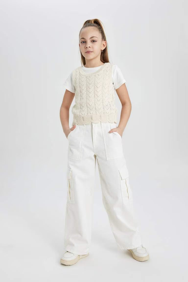 Girl Crew Neck Undershirt - -