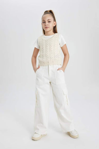 Girl Crew Neck Undershirt - -