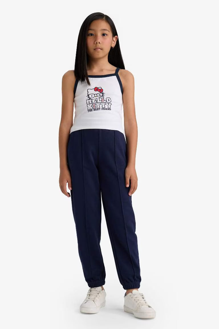 Girl Slim Fit Hello Kitty Licensed Ribana Tank Top - -